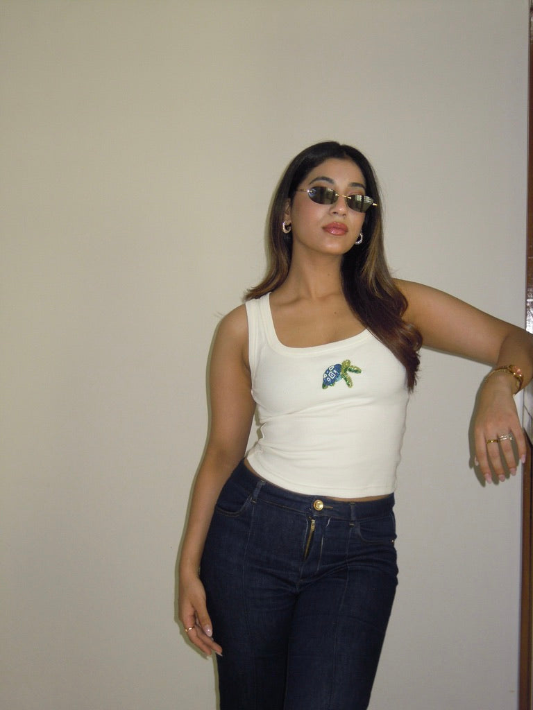 Butter Glow Turtle Tank (White)