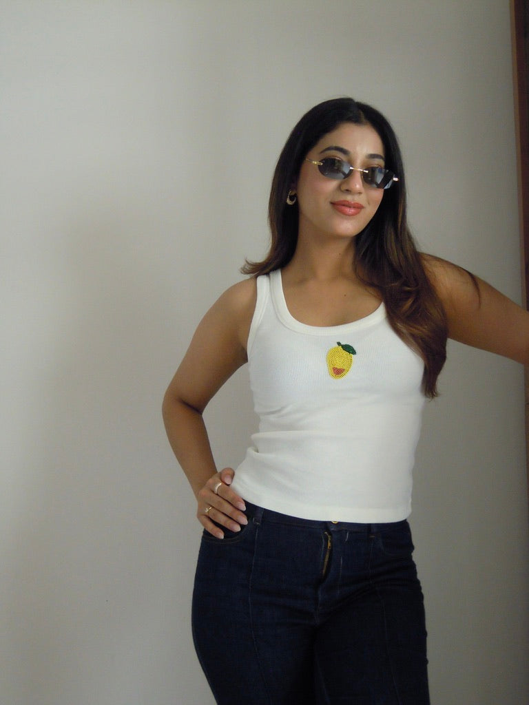 Mango Mood Tank (White)
