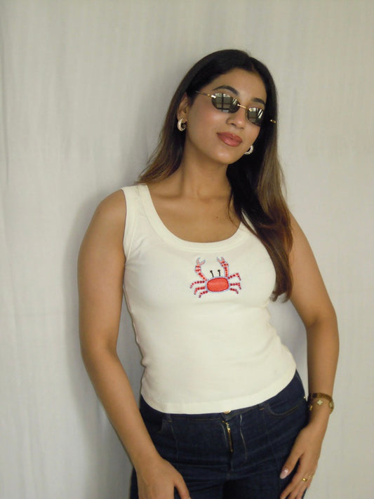 Crabby Chick Tank (White)