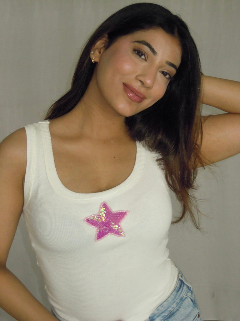 Midnight Star Tank (White)