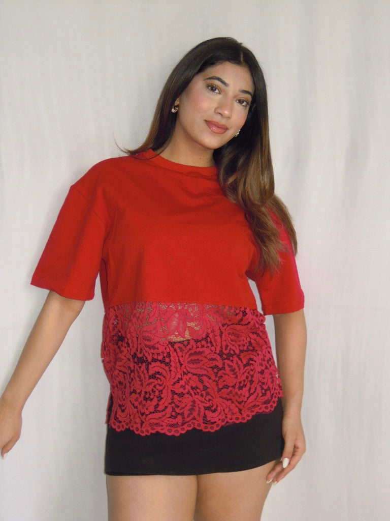 Scarlet Lace Tee