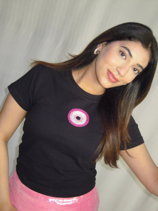 Pink Evil Eye (Black)