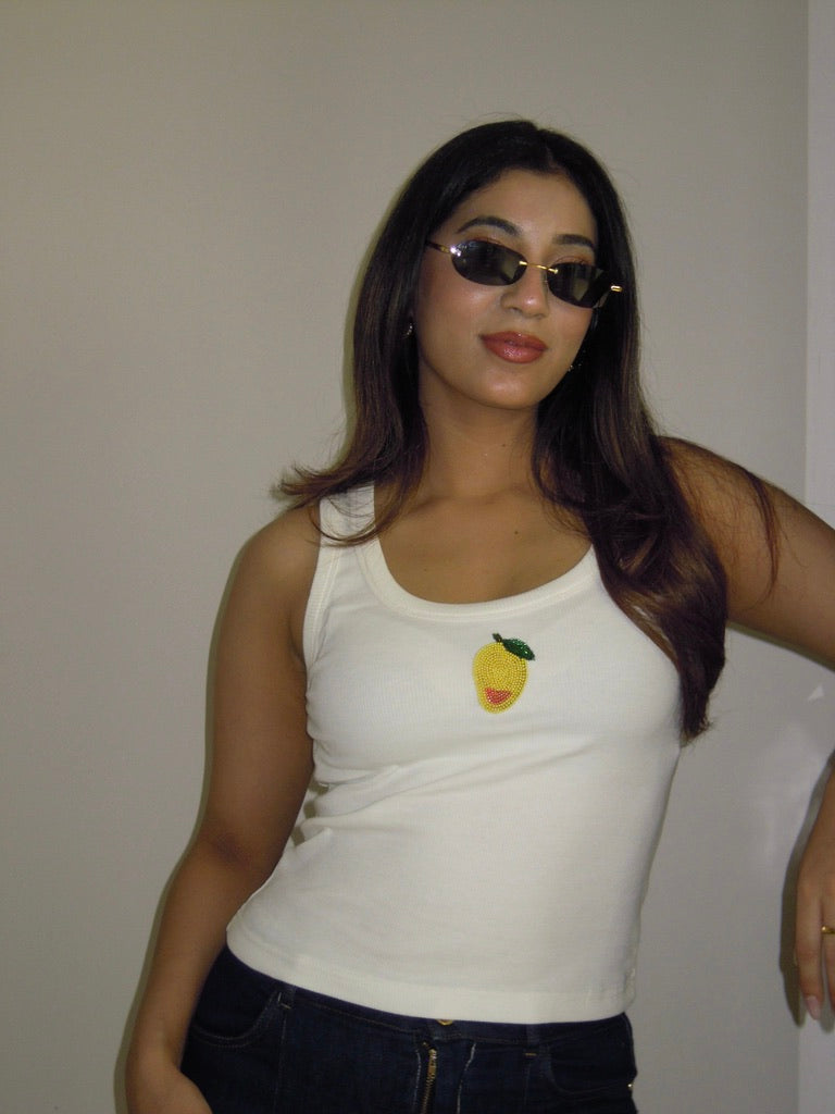 Mango Mood Tank (White)