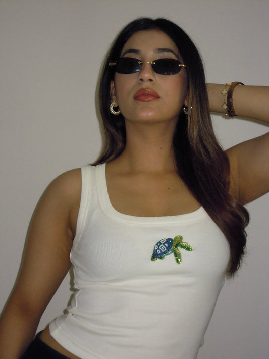 Butter Glow Turtle Tank (White)