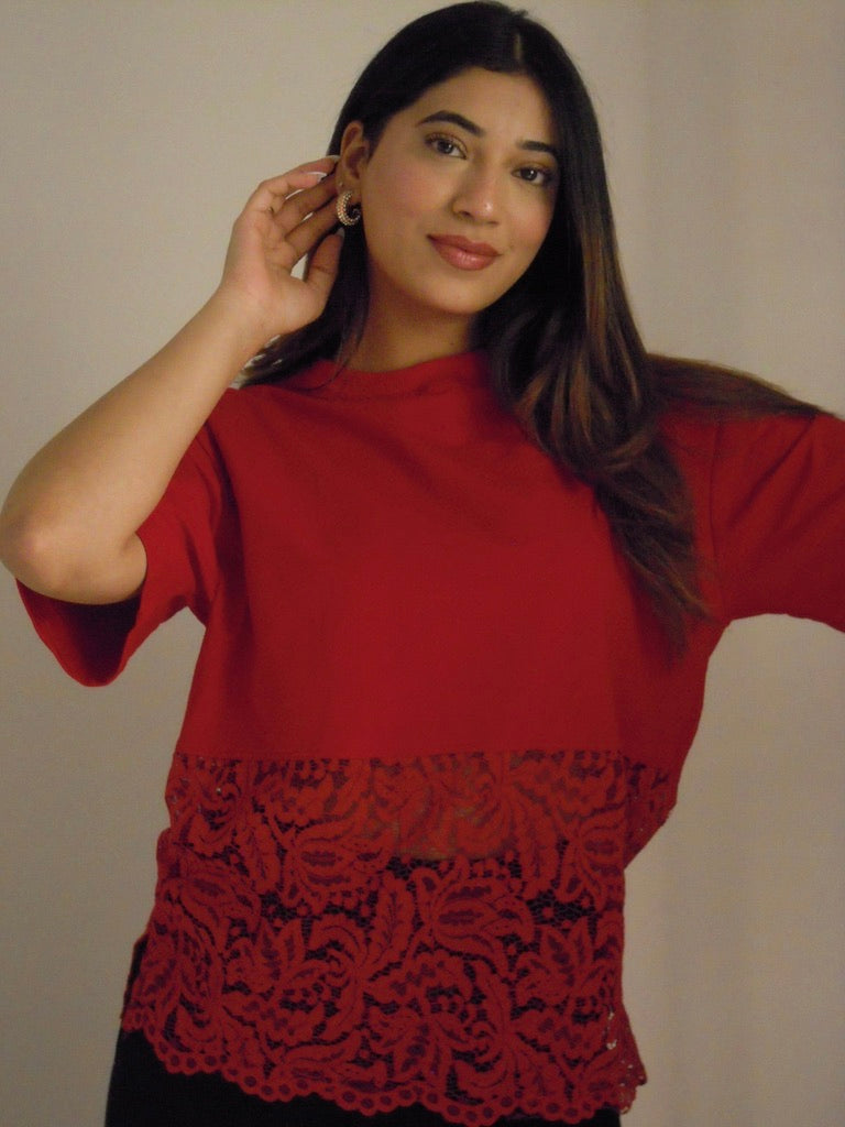 Scarlet Lace Tee