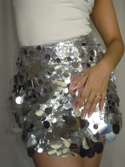 Silver Coin Wrap Skirt
