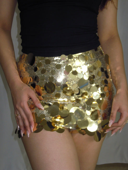 Gold Disco Skirt