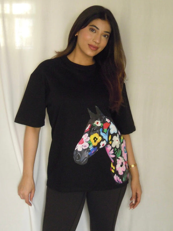 Floral Stallion Tee