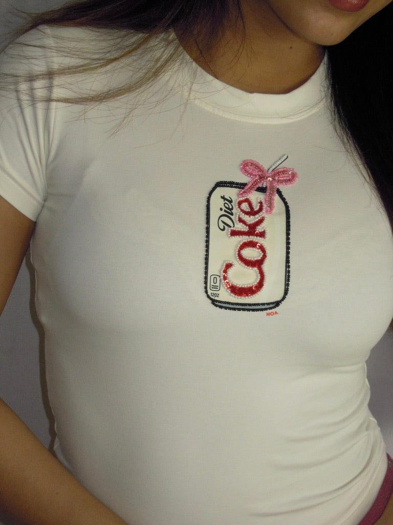 Diet Coke Sculpted Tee (White)