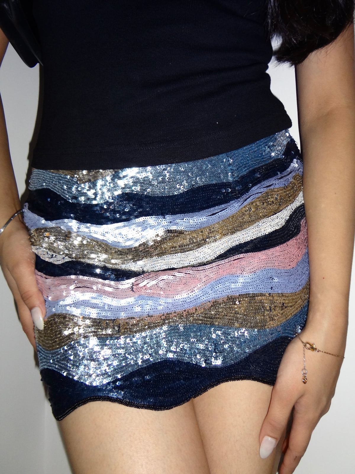 Midnight Mirage Sequin Skirt